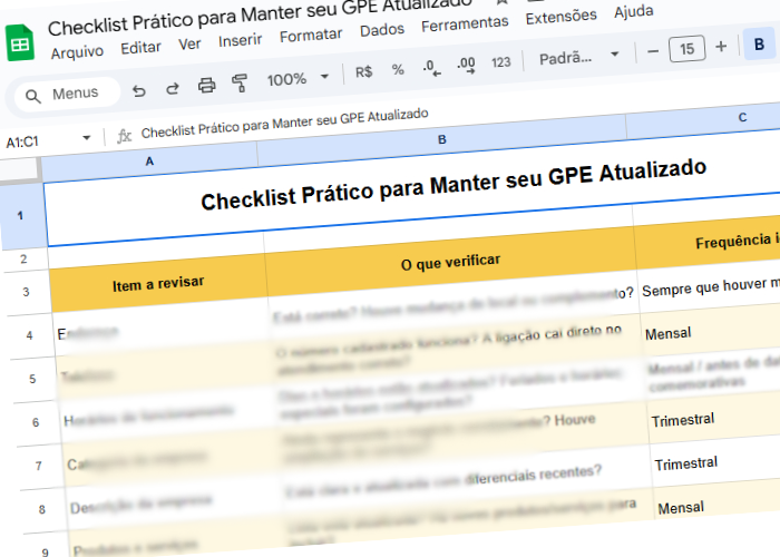 ebook Google Perfil da Empresa- Bônus Checklist