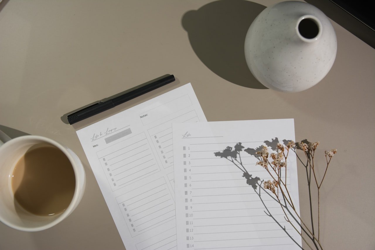 Agenda profissional organizada